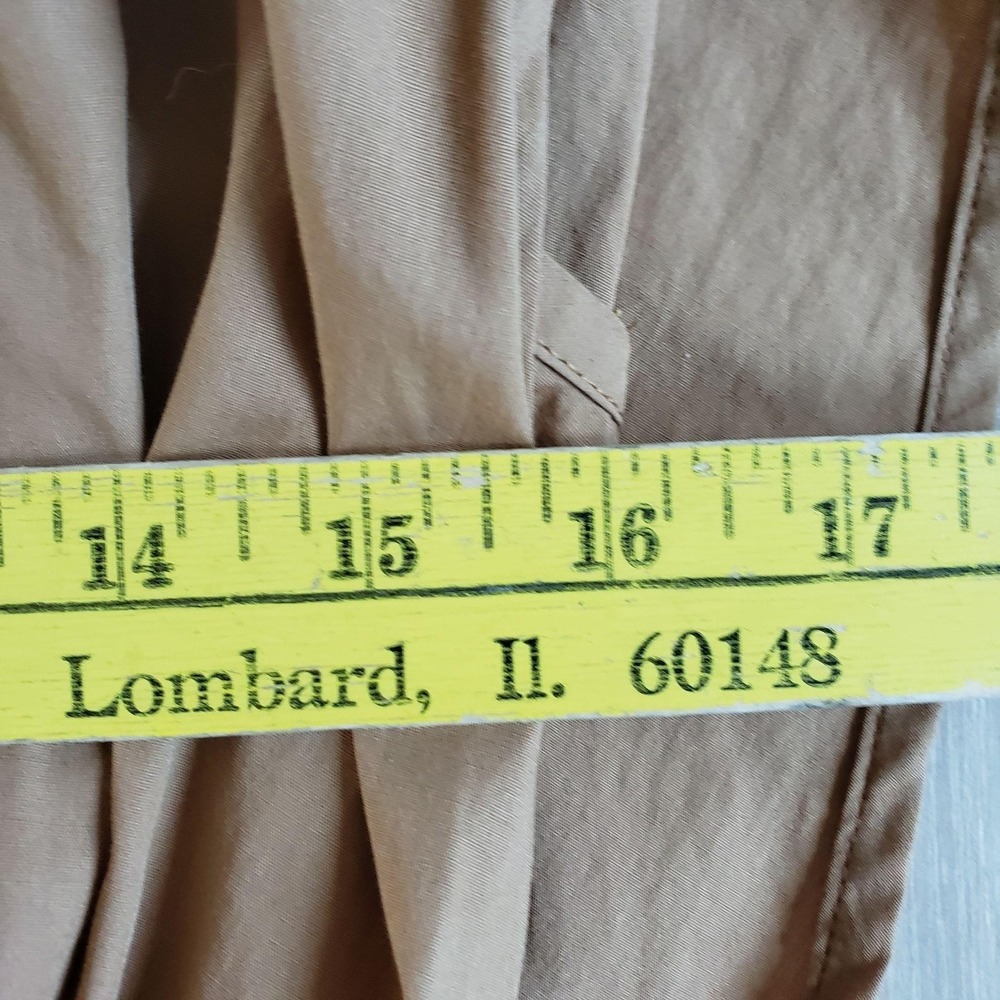 Black Crane Dress Womens XS Brown Camel Organic Cotton Poplin Shell Airy USA - Picture 7 of 8